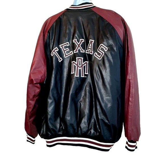 Steve & Barry's Texas A&M Faux Leather Varsity Letterman Jacket Football XXXL - Picture 6 of 11